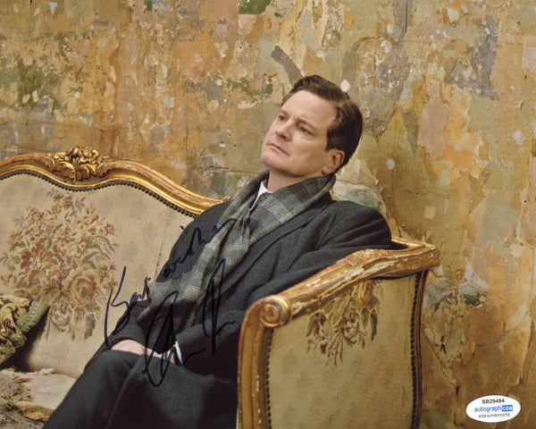 Colin Firth King's Speech Signed Autograph 8x10 Photo ACOA