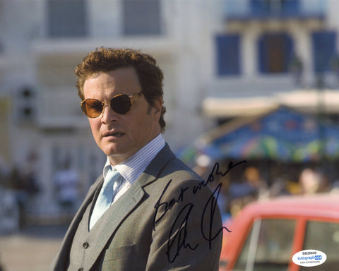 Colin Firth Mamma Mia Signed Autograph 8x10 Photo ACOA