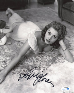 Sophia Loren Sexy Signed Autograph 8x10 Photo ACOA