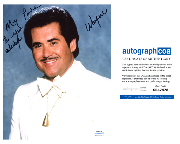 Wayne Newton Signed Autograph 8x10 Photo ACOA