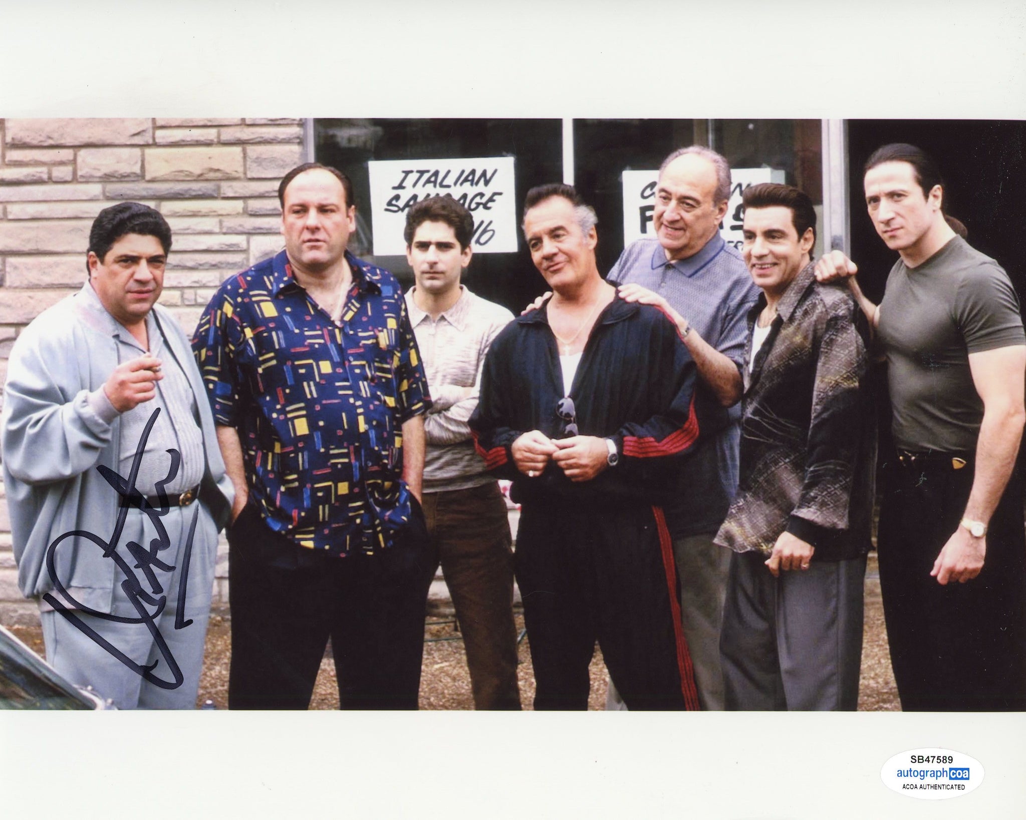 Vincent Pastore Sopranos Signed Autograph 8x10 Photo ACOA