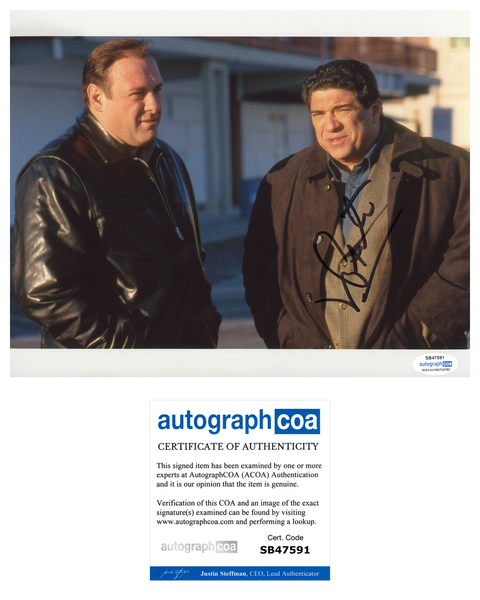 Vincent Pastore Sopranos Signed Autograph 8x10 Photo ACOA