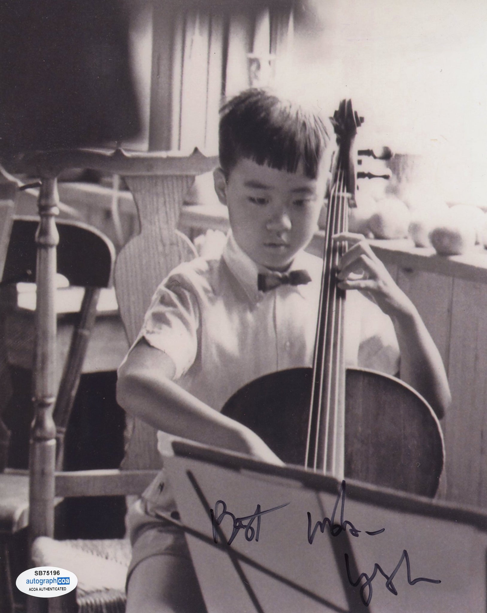 Yo Yo Ma Cellist Signed Autograph 8x10 Photo ACOA