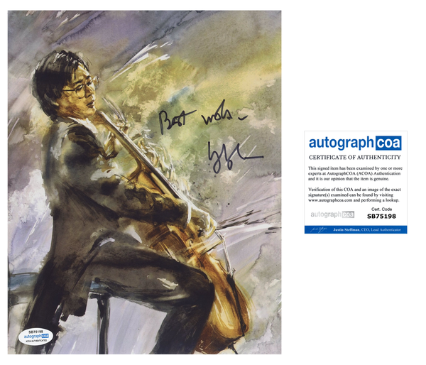 Yo Yo Ma Cellist Signed Autograph 8x10 Photo ACOA