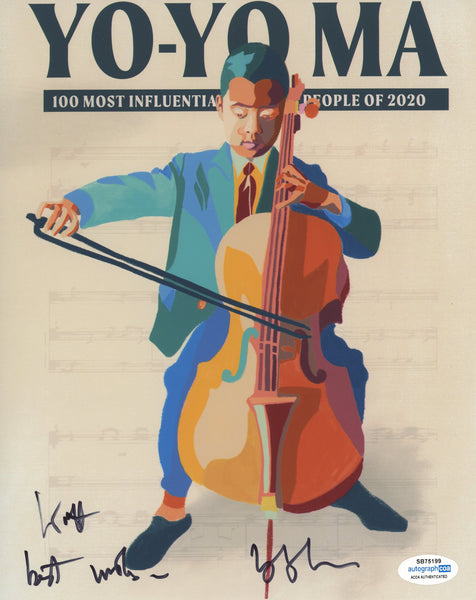 Yo Yo Ma Cellist Signed Autograph 8x10 Photo ACOA