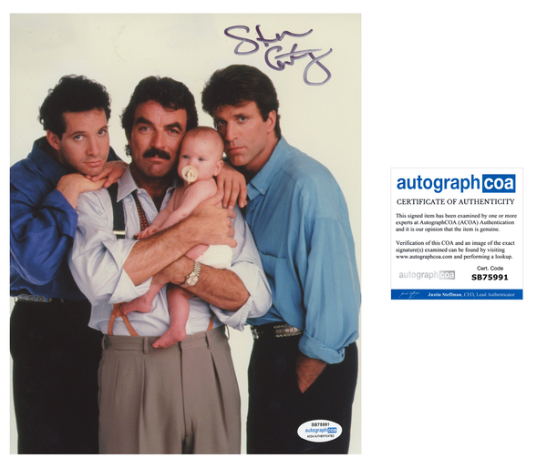 Steve Guttenberg Three Men Signed Autograph 8x10 Photo ACOA