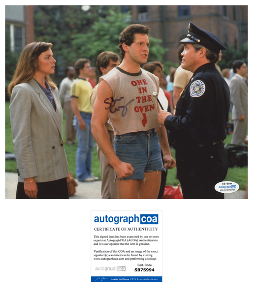 Steve Guttenberg Police Academy Signed Autograph 8x10 Photo ACOA