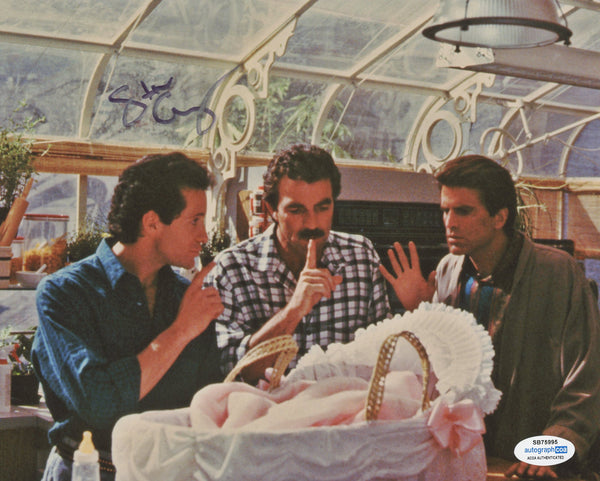 Steve Guttenberg Three Men Signed Autograph 8x10 Photo ACOA