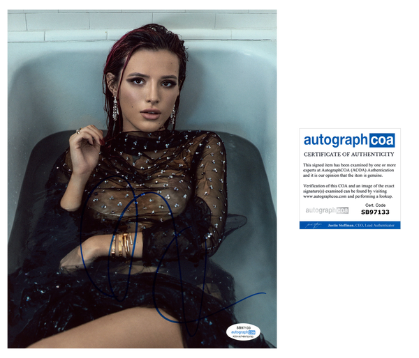 Bella Thorne Sexy Signed Autograph 8x10 Photo ACOA