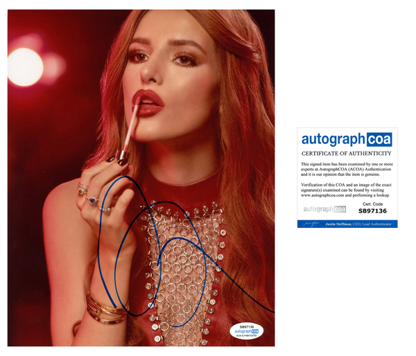 Bella Thorne Sexy Signed Autograph 8x10 Photo ACOA