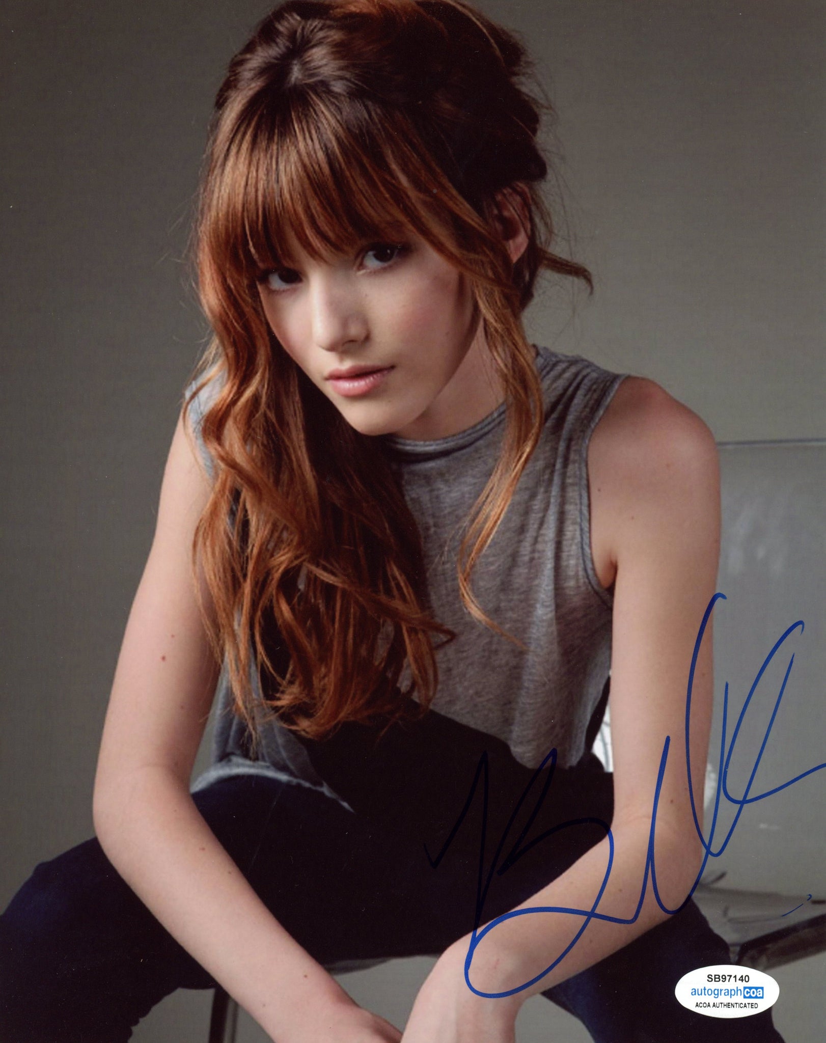 Bella Thorne Sexy Signed Autograph 8x10 Photo ACOA