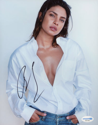 Priyanka Chopra Sexy Signed Autograph 8x10 Photo ACOA