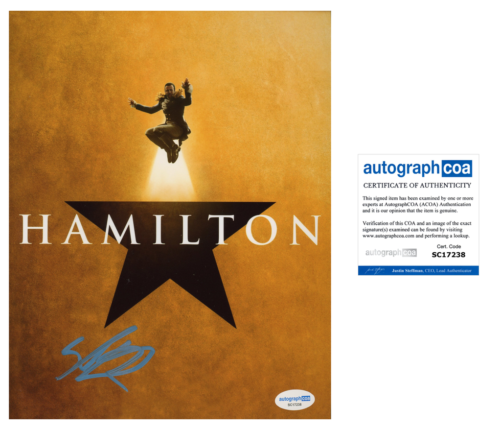 Hamilton Signing Autograph Daveed Diggs Hamilton Signed Autograph 8x10 Photo ACOA | Outlaw Hobbies ...