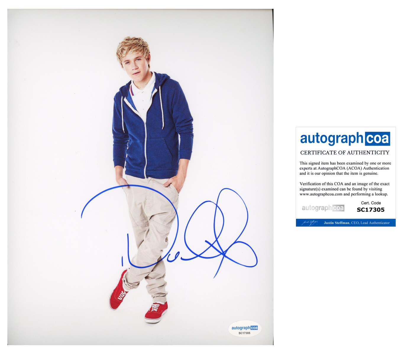 Niall Horan One Direction Signed Autograph 8x10 Photo ACOA– Outlaw