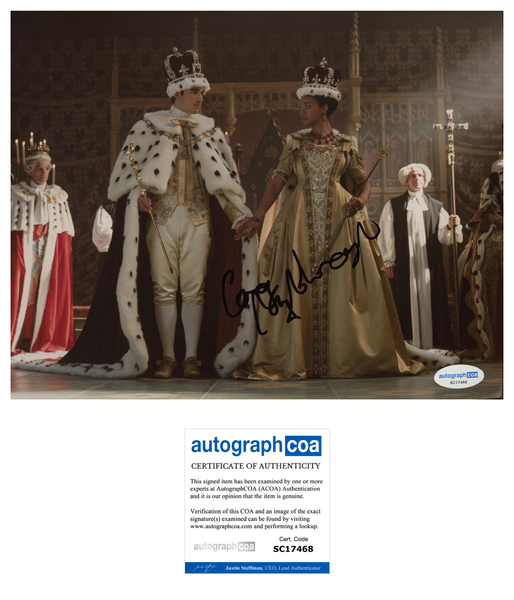 Corey Mylchreest Bridgerton Queen Charlotte Signed Autograph 8x10 Photo ACOA