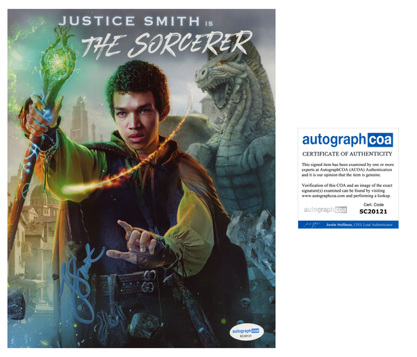 Justice Smith Dungeons and Dragons Signed Autograph 8x10 Photo ACOA
