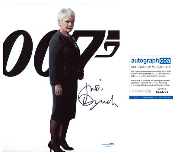 Judi Dench Bond Signed Autograph 8x10 Photo ACOA