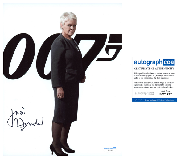 Judi Dench Bond Signed Autograph 8x10 Photo ACOA