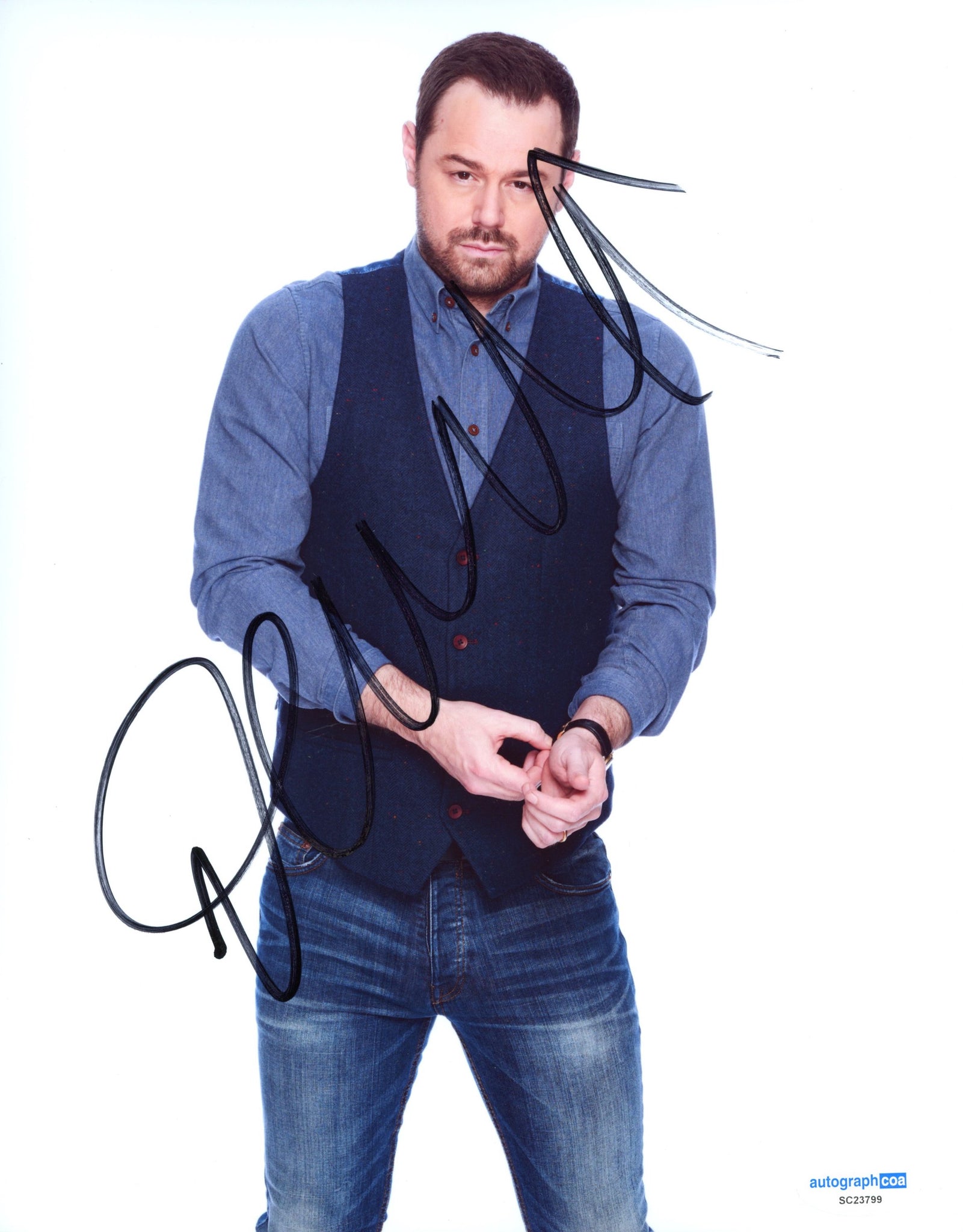 Danny Dyer The Business Signed Autograph 8x10 Photo ACOA