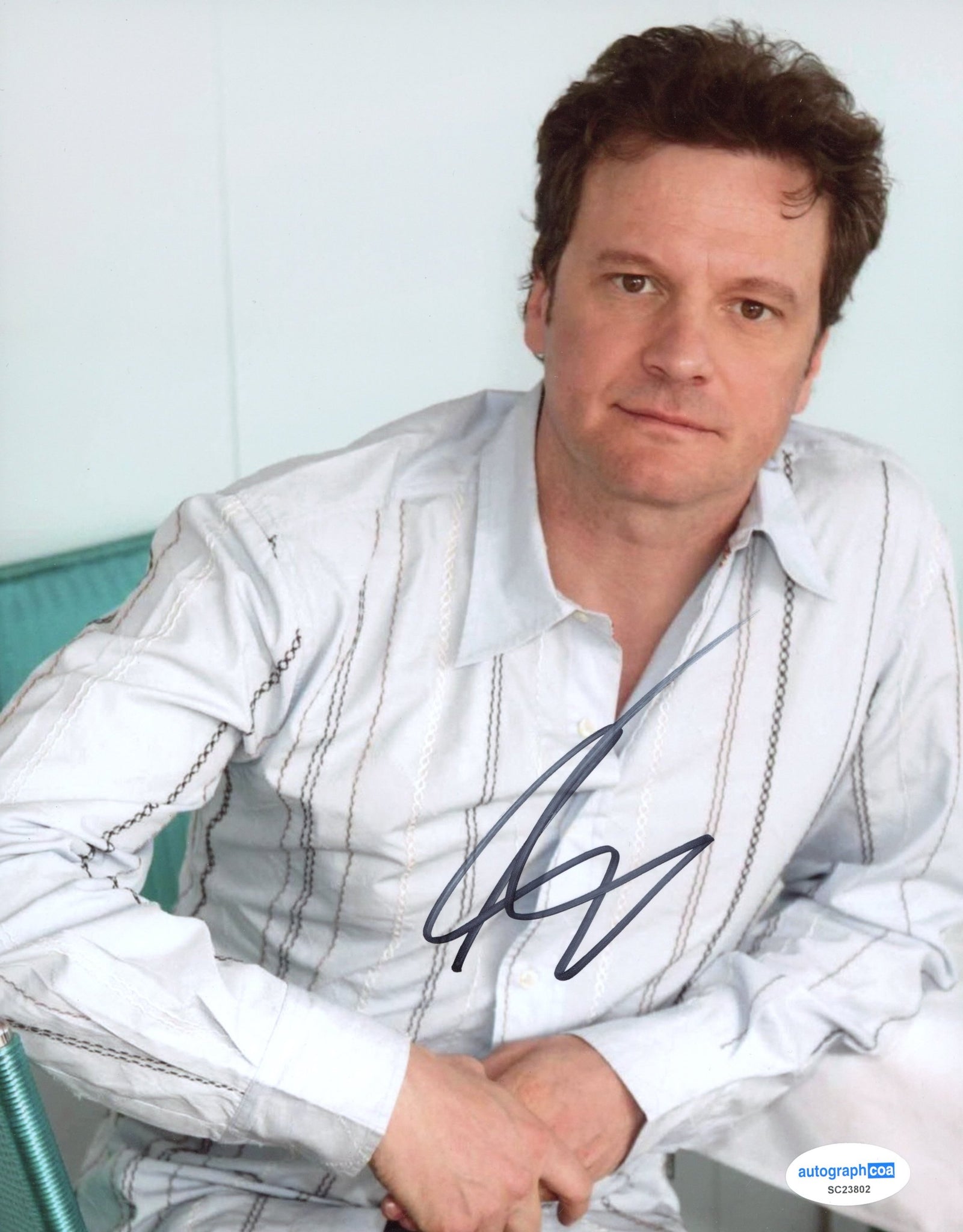 Colin Firth Signed Autograph 8x10 Photo ACOA