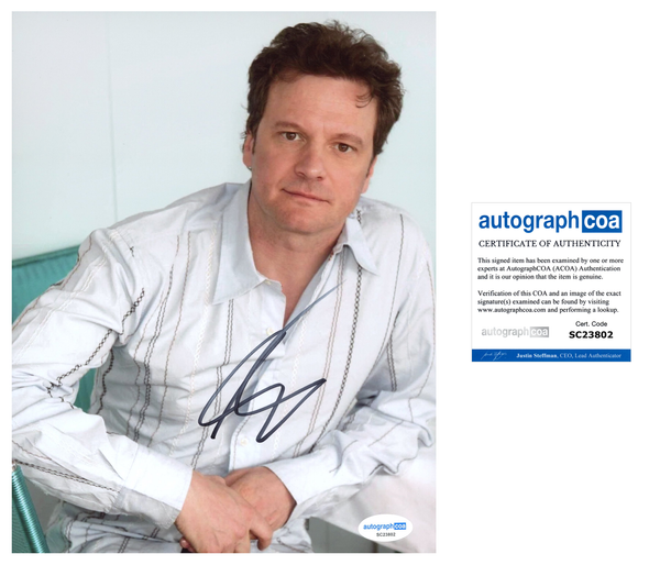 Colin Firth Signed Autograph 8x10 Photo ACOA