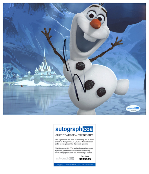 Josh Gad Frozen Signed Autograph 8x10 Photo ACOA