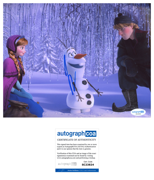 Josh Gad Frozen Signed Autograph 8x10 Photo ACOA