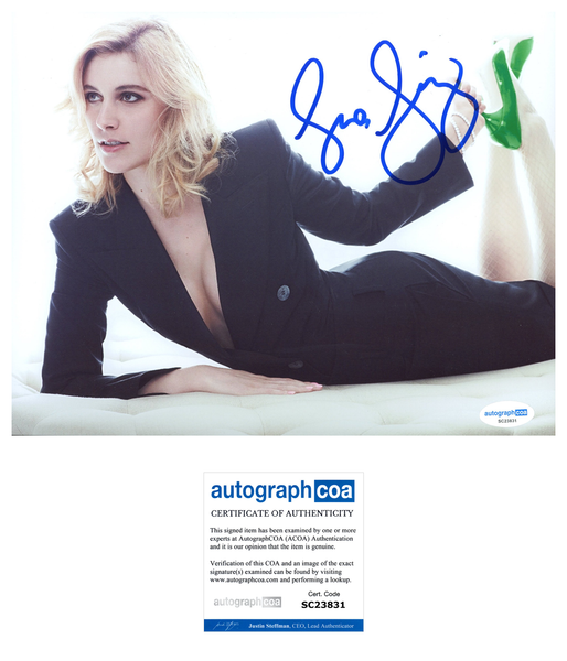 Greta Gerwig Sexy Signed Autograph 8x10 Photo ACOA