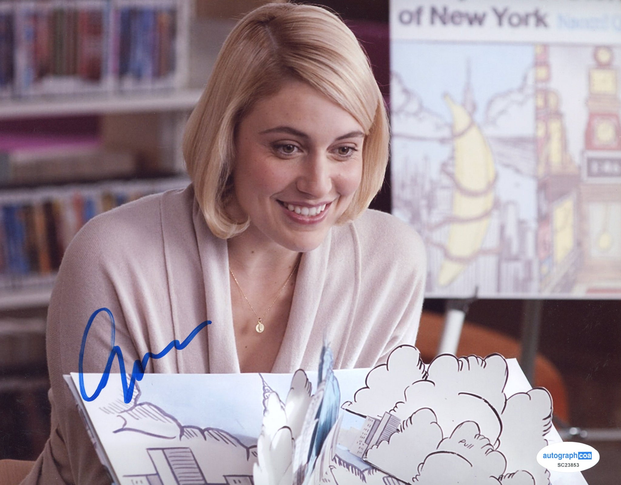 Greta Gerwig Sexy Signed Autograph 8x10 Photo ACOA