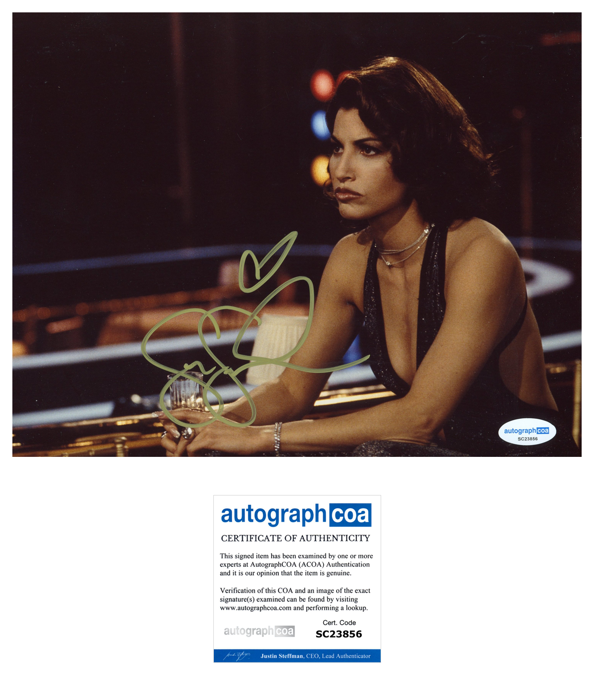 Gina Gershon Showgirls Signed Autograph 8x10 Photo ACOA | Outlaw Hobbies  Authentic Autographs