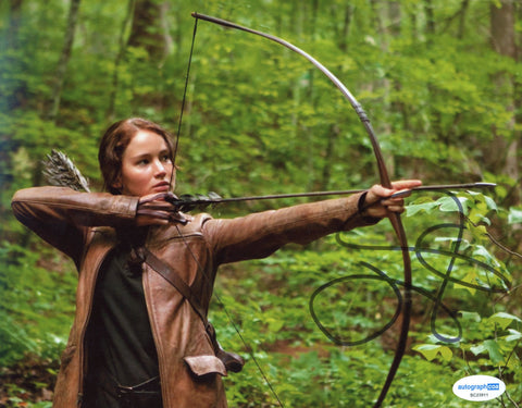 Jennifer Lawrence Hunger Games Signed Autograph 8x10 Photo ACOA