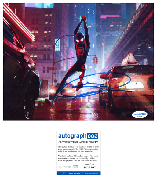 Shameik Moore Into the Spider-verse Signed Autograph 8x10 Photo ACOA