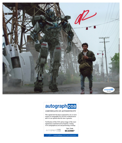 Anthony Ramos Transformers Signed Autograph 8x10 Photo ACOA