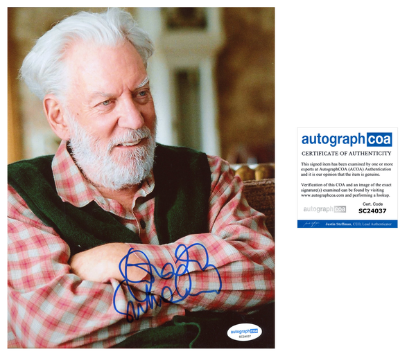 Donald Sutherland Signed Autograph 8x10 Photo ACOA