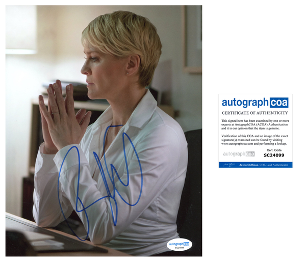 Robin Wright House of Cards Signed Autograph 8x10 Photo ACOA