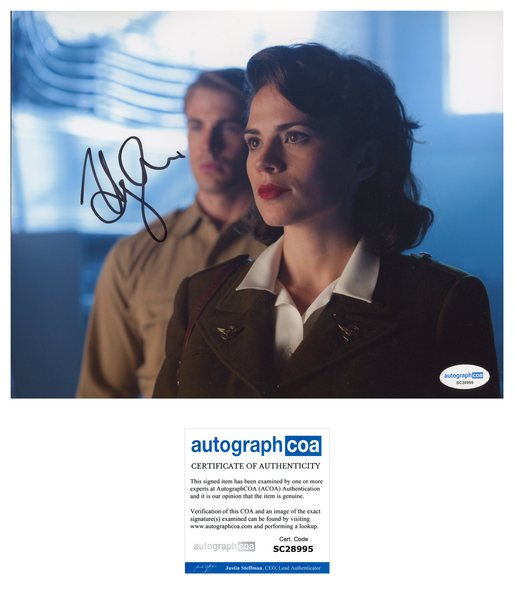 Hayley Atwell Captain America Signed Autograph 8x10 Photo ACOA