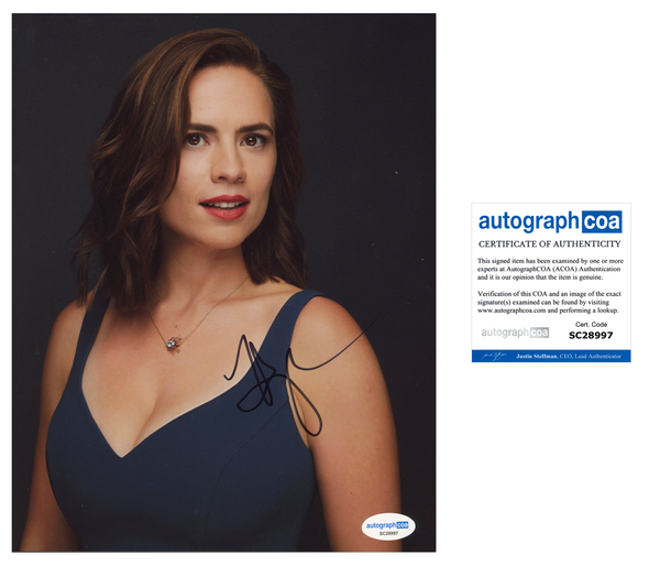 Hayley Atwell Sexy Signed Autograph 8x10 Photo ACOA
