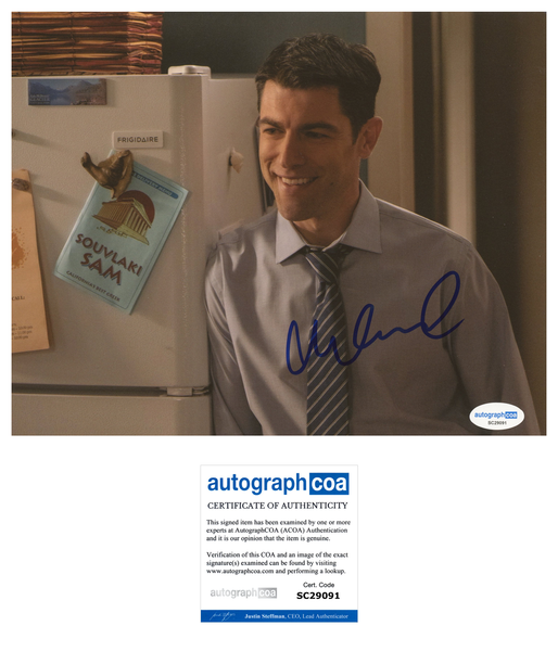 Max Greenfield Signed Autograph 8x10 Photo ACOA