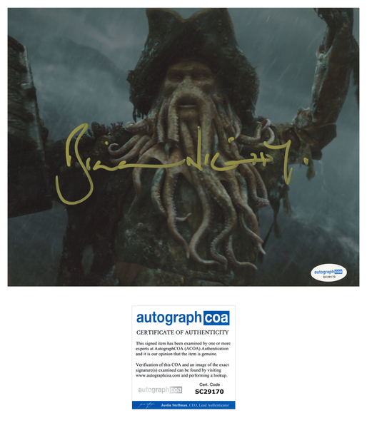 Bill Nighy Pirates Signed Autograph 8x10 Photo ACOA