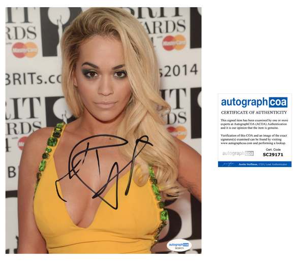 Rita Ora Signed Autograph 8x10 Photo ACOA