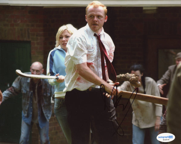 Simon Pegg Shaun of the Dead Signed Autograph 8x10 Photo ACOA