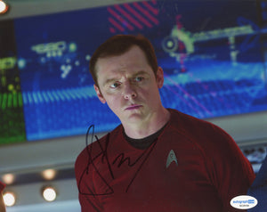 Simon Pegg Star Trek Signed Autograph 8x10 Photo ACOA