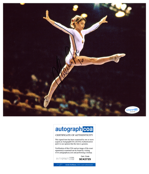 Nadia Comaneci Olympian Olympics Signed Autograph 8x10 Photo ACOA