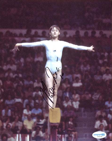 Nadia Comaneci Olympian Olympics Signed Autograph 8x10 Photo ACOA