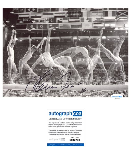 Nadia Comaneci Olympian Olympics Signed Autograph 8x10 Photo ACOA