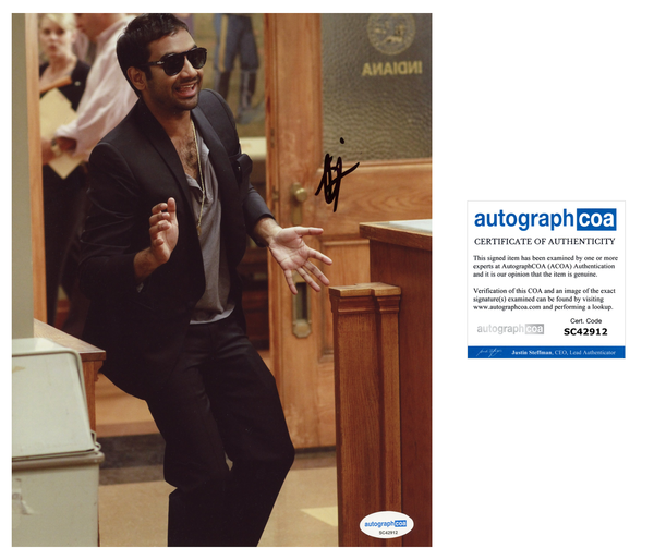 Aziz Ansari Parks and Rec Signed Autograph 8x10 Photo ACOA