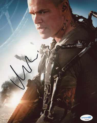 Matt Damon Elysium Signed Autograph 8x10 Photo ACOA