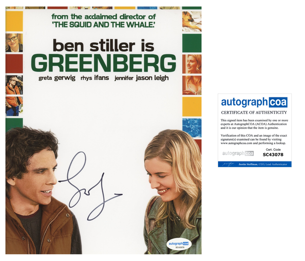 Greta Gerwig Greenberg Signed Autograph 8x10 Photo ACOA