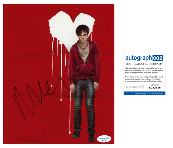 Nicholas Hoult Warm Bodies Signed Autograph 8x10 Photo ACOA