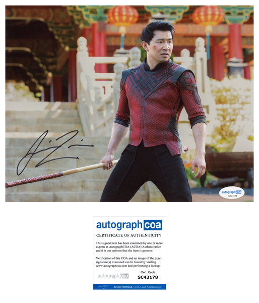 Simu Liu Shang Chi Signed Autograph 8x10 Photo ACOA